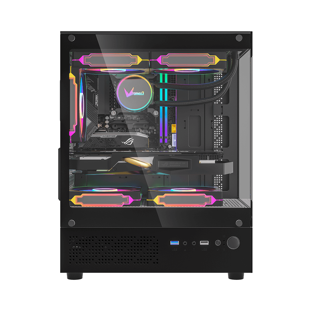 Gabinete Formula V Line Crystal Z1CM Plus AR, Color Negro 5
