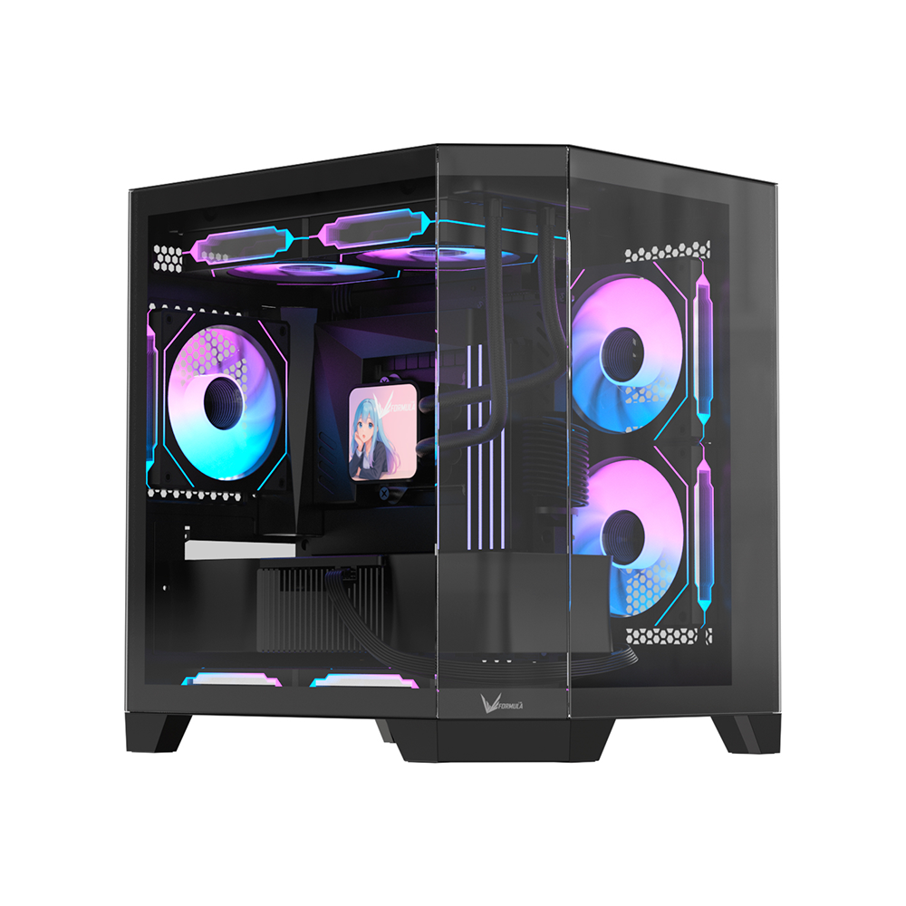 Gabinete Formula V Line Crystal Z6M Floe, Color Negro 1