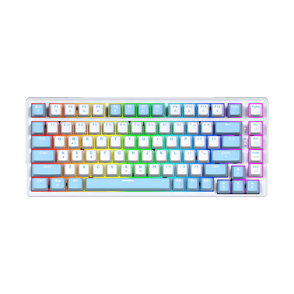 Teclado (EN) Gamer Fantech MK612 ATOM X83 Ame White, Switch Rosado (Rosie) 1