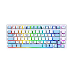 Teclado (EN) Gamer Fantech MK612 ATOM X83 Ame White, Switch Rosado (Rosie)