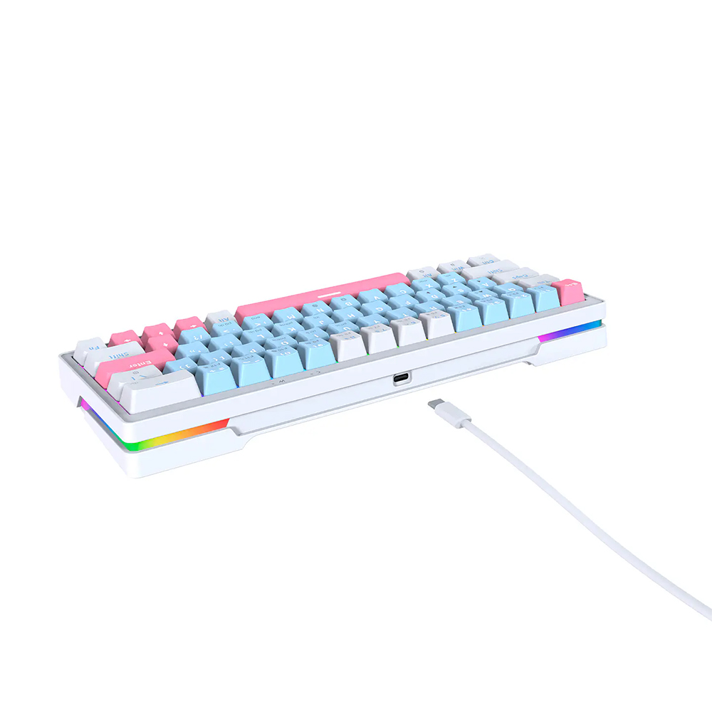 Teclado (EN) Gamer Fantech MK611 ATOM X63 Ame Blue, Switch Púrpura (Taro) 4