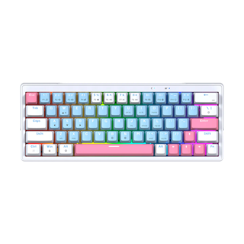 Teclado (EN) Gamer Fantech MK611 ATOM X63 Ame Blue, Switch Púrpura (Taro) 2