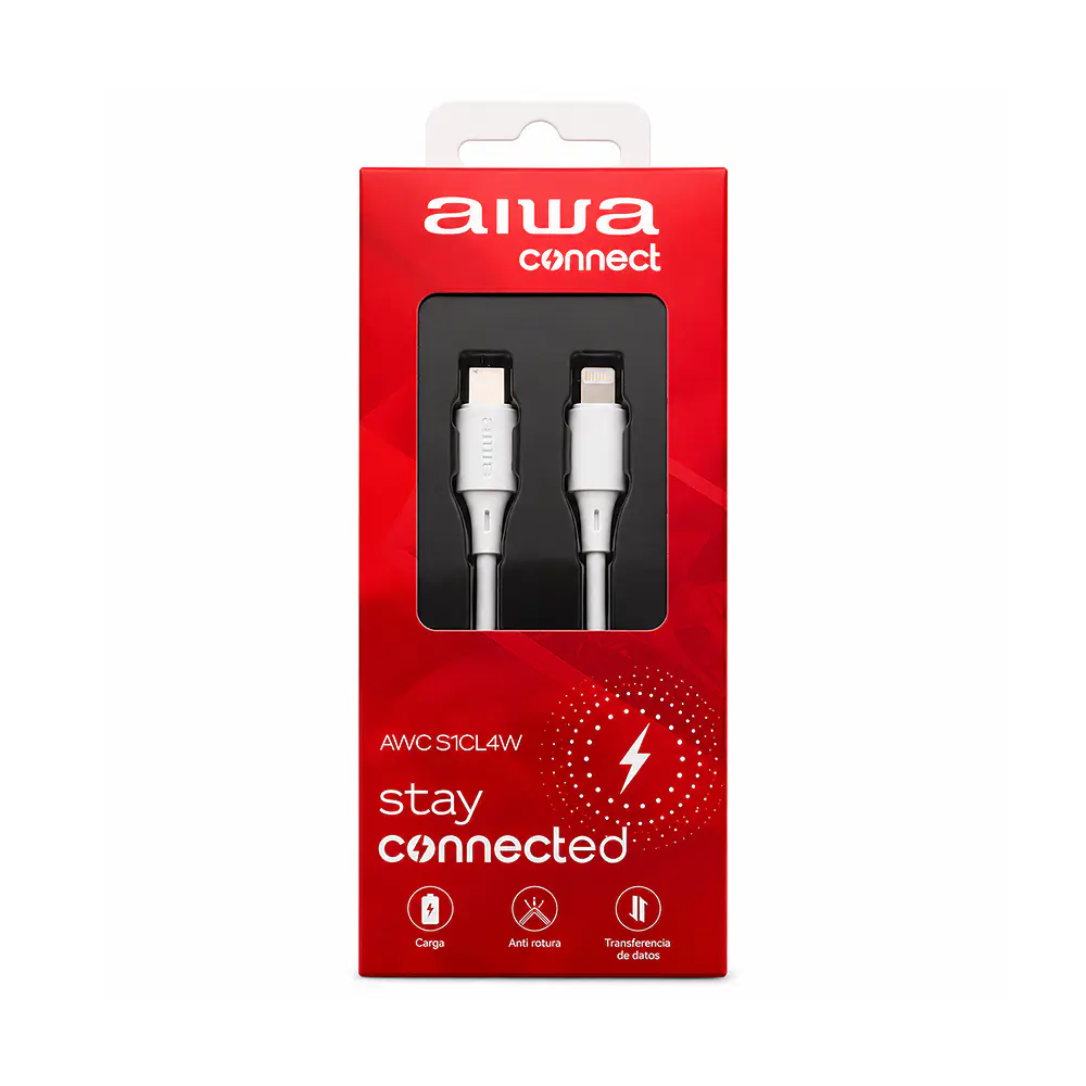 Cable USB-C A Lightning Aiwa AWC-S1CL4W, 1,2 Metros 2