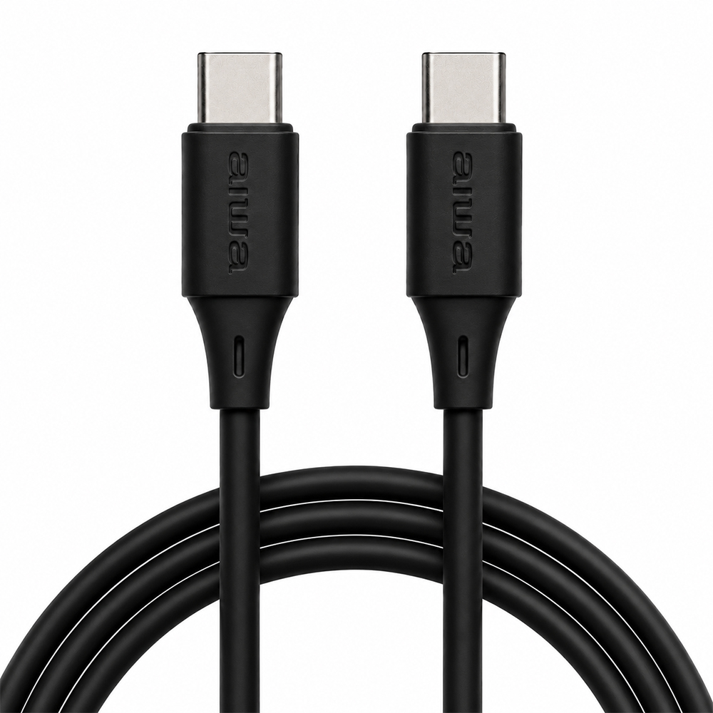 Cable USB-C A USB-C Aiwa AWC-S1CC4B, PD60W, 1,2 Metros 1