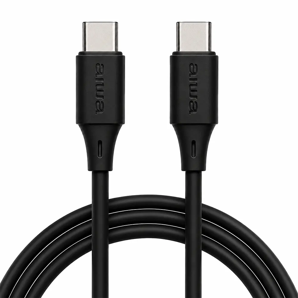 Cable USB-C A USB-C Aiwa AWC-S1CC4B, PD60W, 1,2 Metros 1