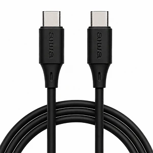 Cable USB-C A USB-C Aiwa AWC-S1CC4B, PD60W, 1,2 Metros