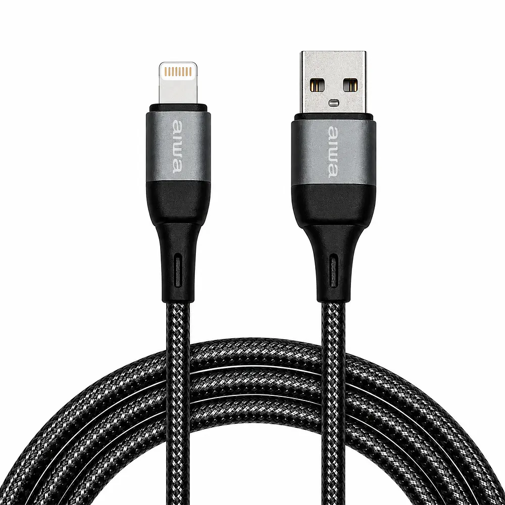 Cable USB-A A Lightning Aiwa AWC-SAL6G, 1,8 Metros 1