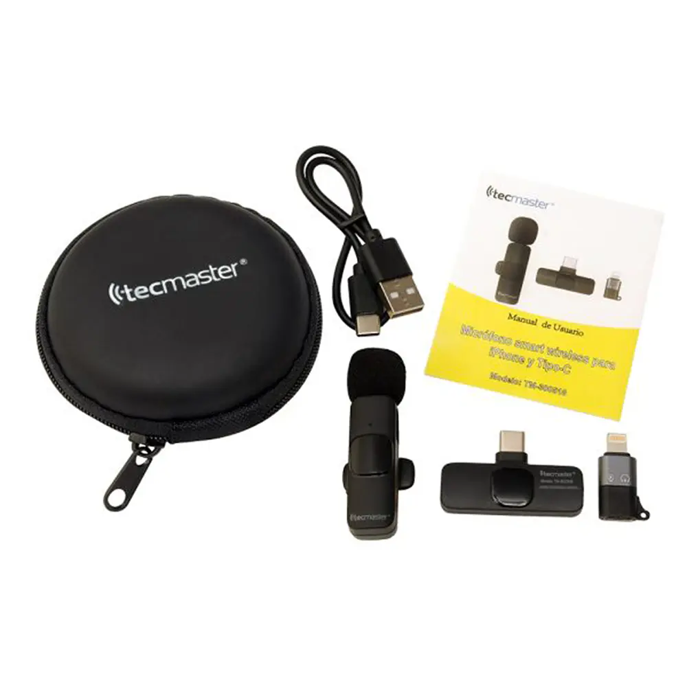 Micrófono Lavalier inalámbrico Para iPhone y Android Tecmaster TM-300518 2