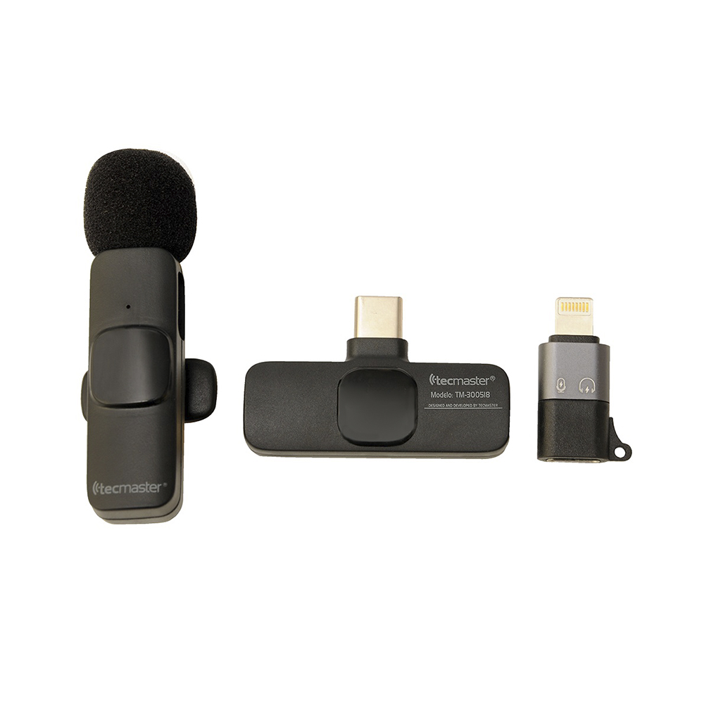 Micrófono Lavalier inalámbrico Para iPhone y Android Tecmaster TM-300518 1