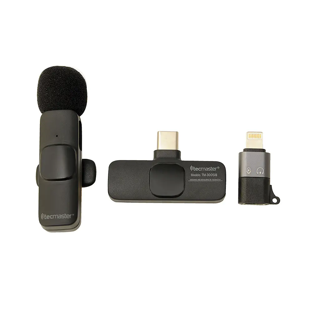 Micrófono Lavalier inalámbrico Para iPhone y Android Tecmaster TM-300518 1