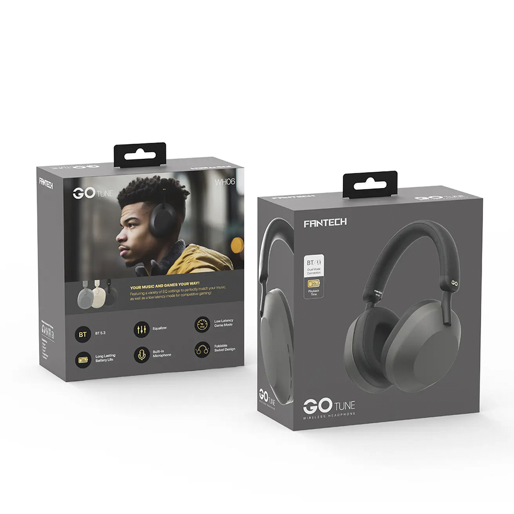 Audífonos Bluetooth Fantech WH06 GO TUNE, Color Negro 5