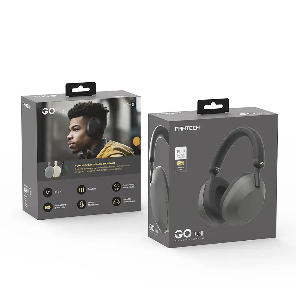 Audífonos Bluetooth Fantech WH06 GO TUNE, Color Negro 5