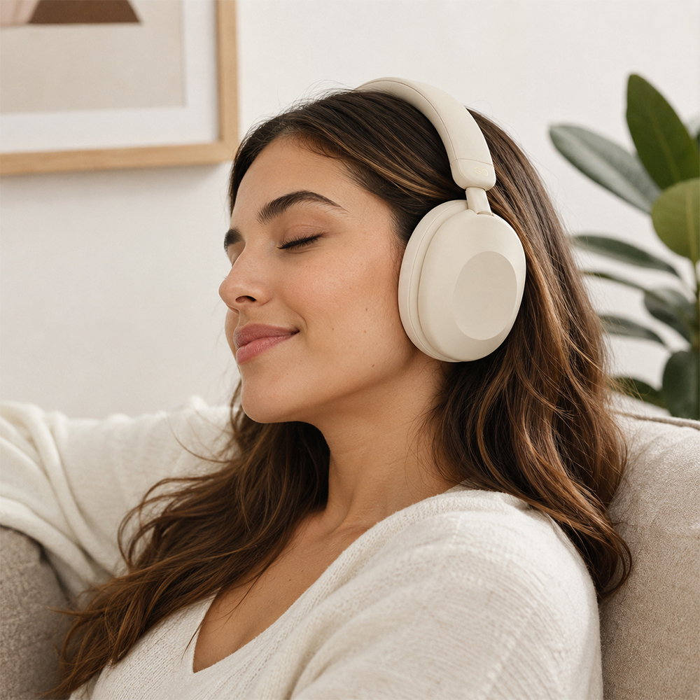 Audífonos Bluetooth Fantech WH06 GO TUNE, Color Beige 3