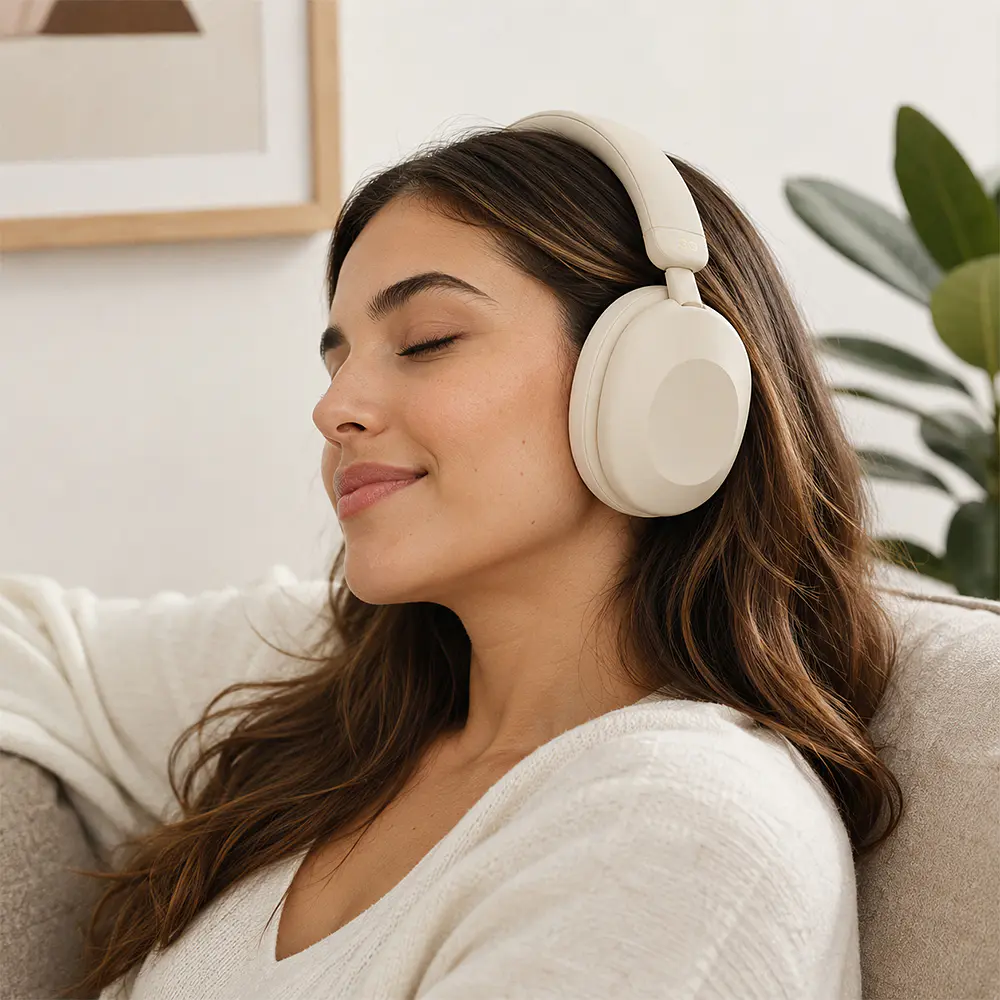 Audífonos Bluetooth Fantech WH06 GO TUNE, Color Beige 3