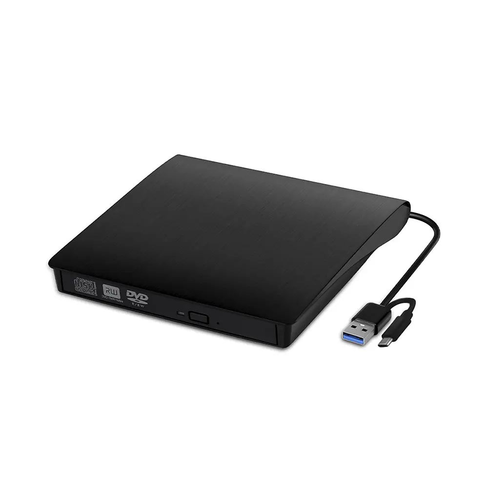 Lector y Grabador Externo de CD/DVD Dual USB-A / USB-C Utek UT-RD12X 1