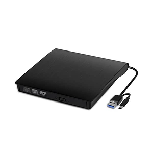 Lector y Grabador Externo de CD/DVD Dual USB-A / USB-C Utek UT-RD12X