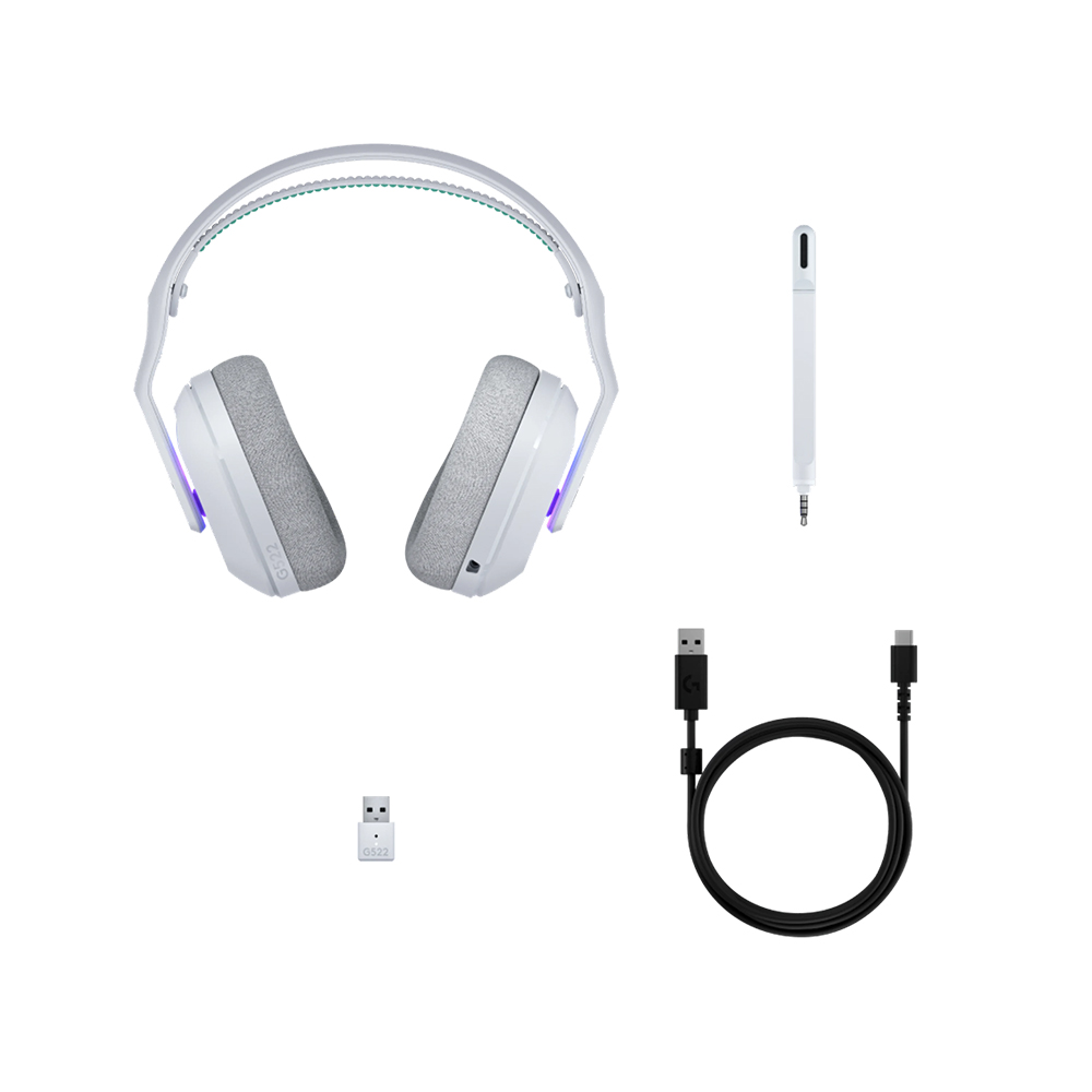 Audífono Gamer Logitech G522 Lightspeed, Color Blanco 6