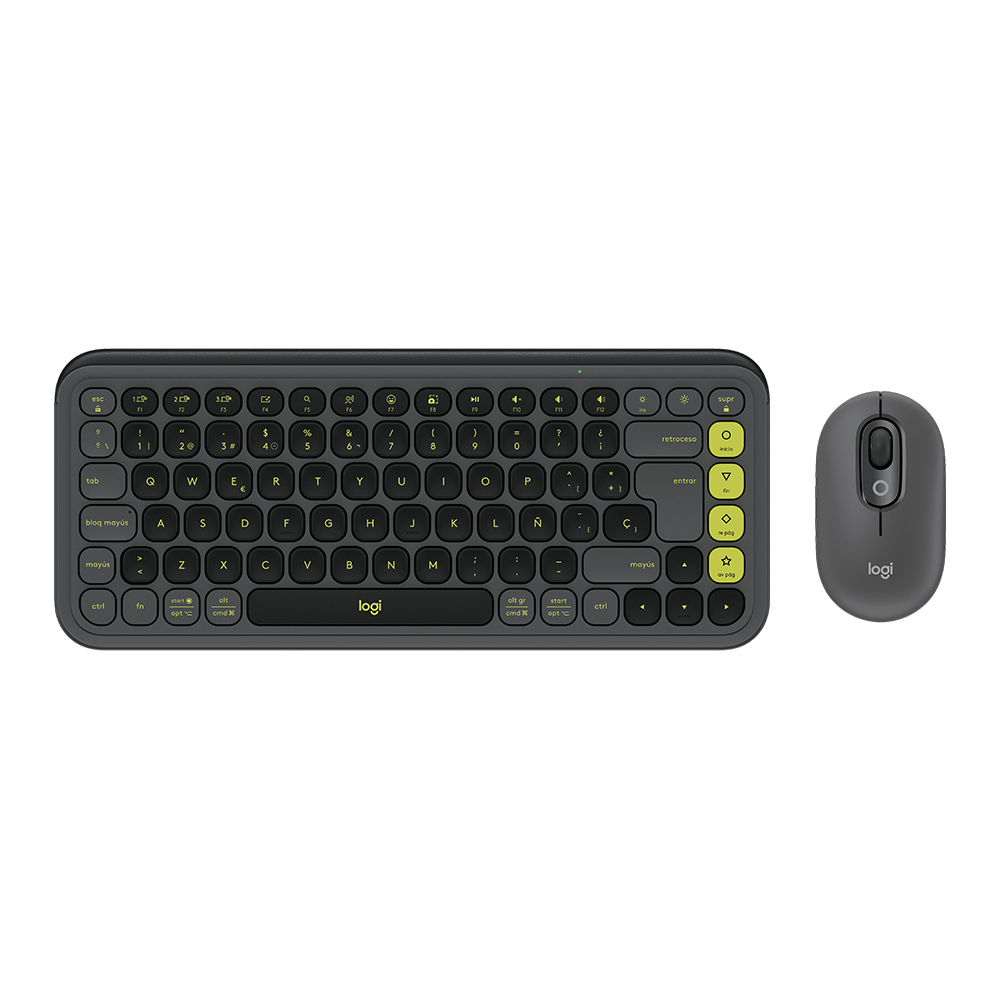 Combo Teclado (ES) + Mouse Bluetooth Logitech POP ICON, Color Grafito 1