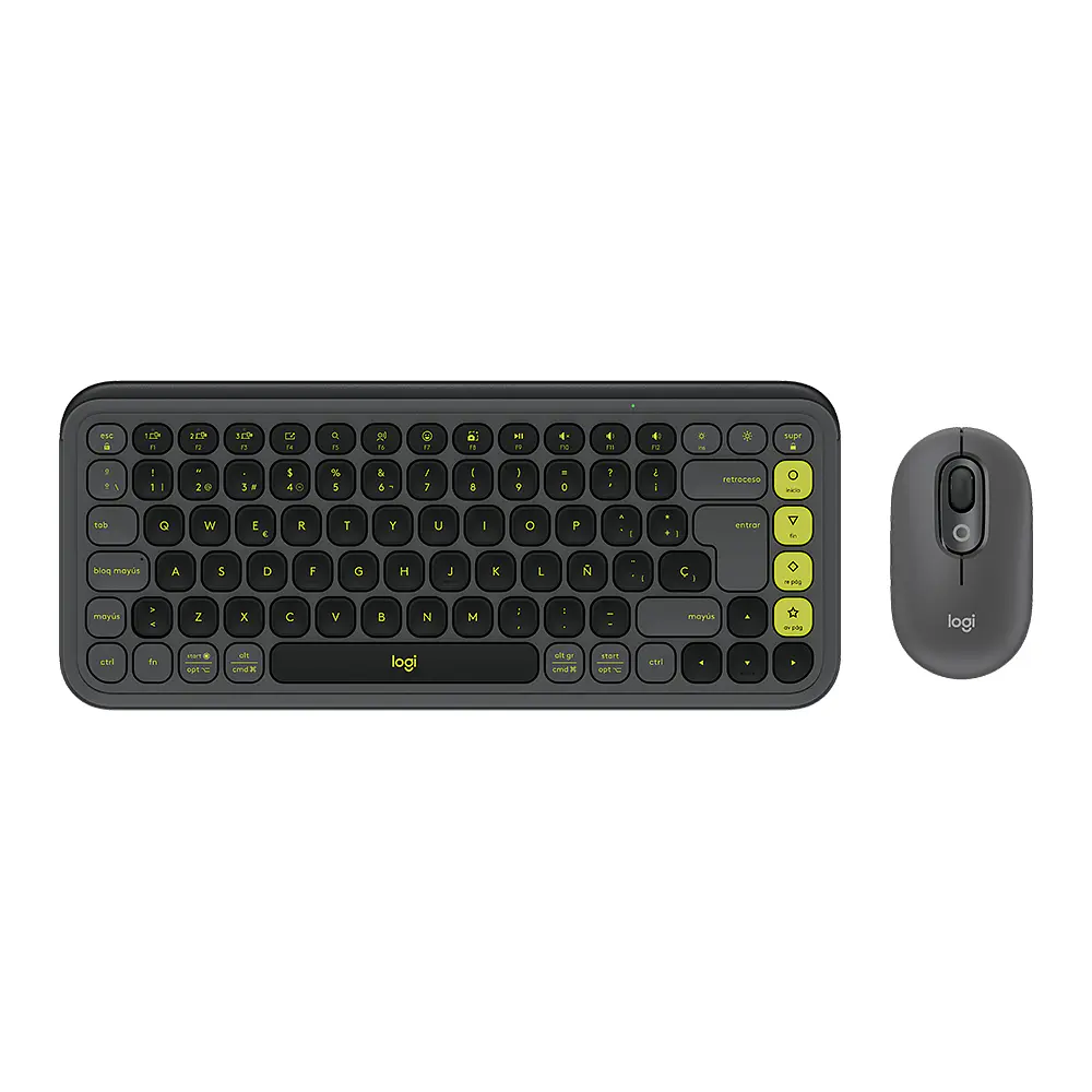 Combo Teclado (ES) + Mouse Bluetooth Logitech POP ICON, Color Grafito 1