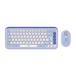 Combo Teclado (ES) + Mouse Bluetooth Logitech POP ICON, Color Lila