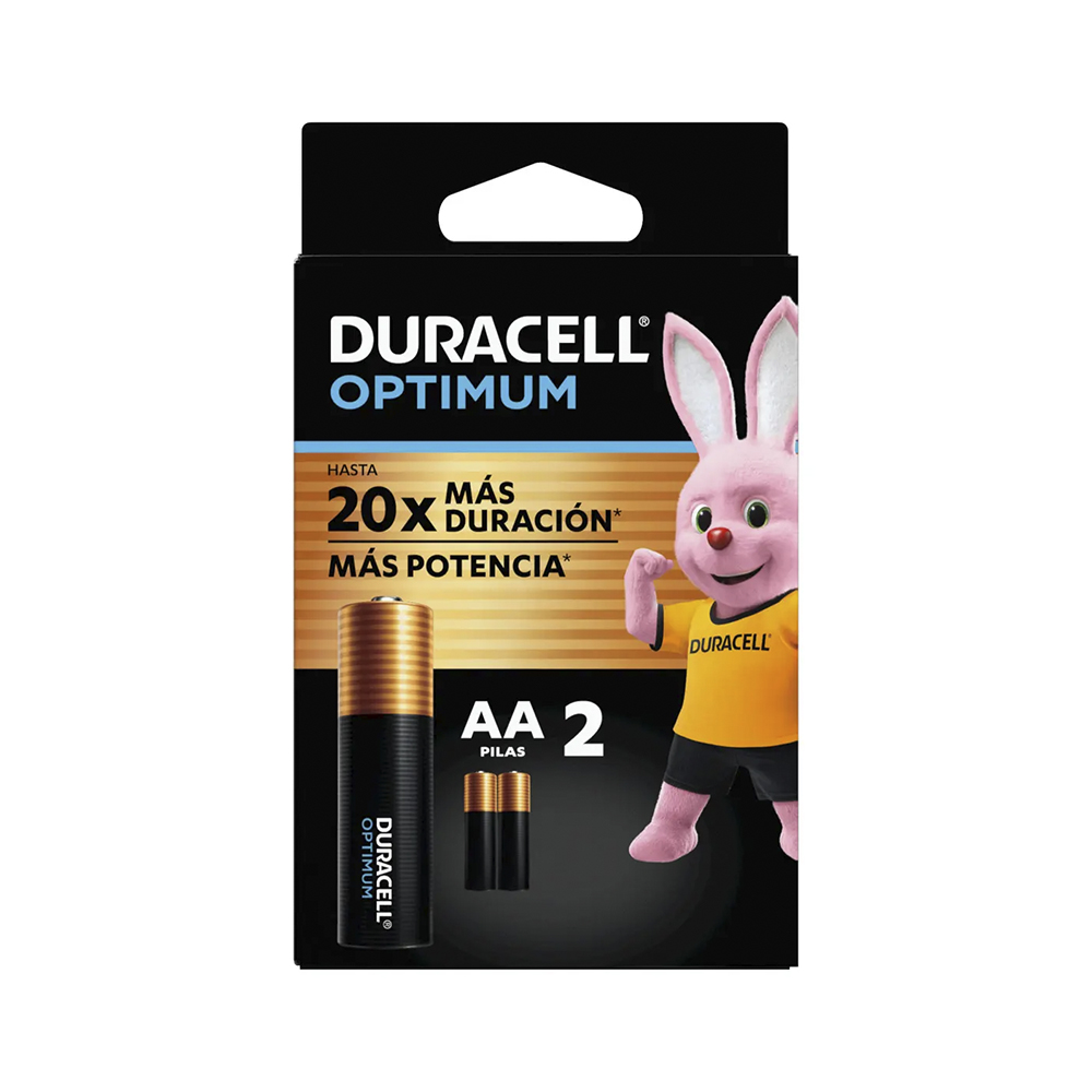 Pila Alcalina Duracell Optimum AA, Blíster de 2 Unidades 1