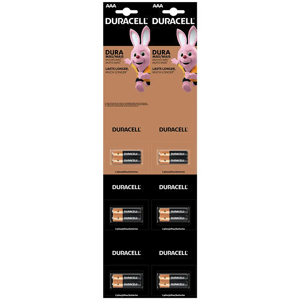 Pila Alcalina Duracell AAA, Tira de 12 Unidades 1