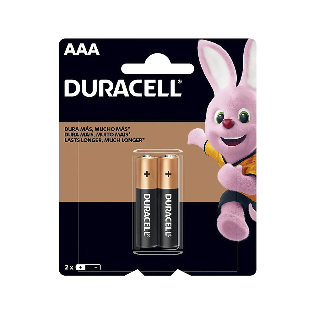Pila Alcalina Duracell AAA, Blíster de 2 Unidades 1