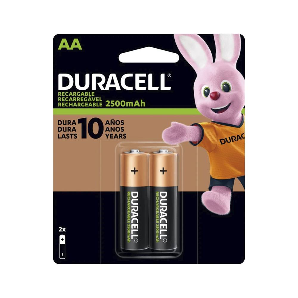 Pila Recargable 2500 mAh Duracell AA, Blíster de 2 Unidades 1
