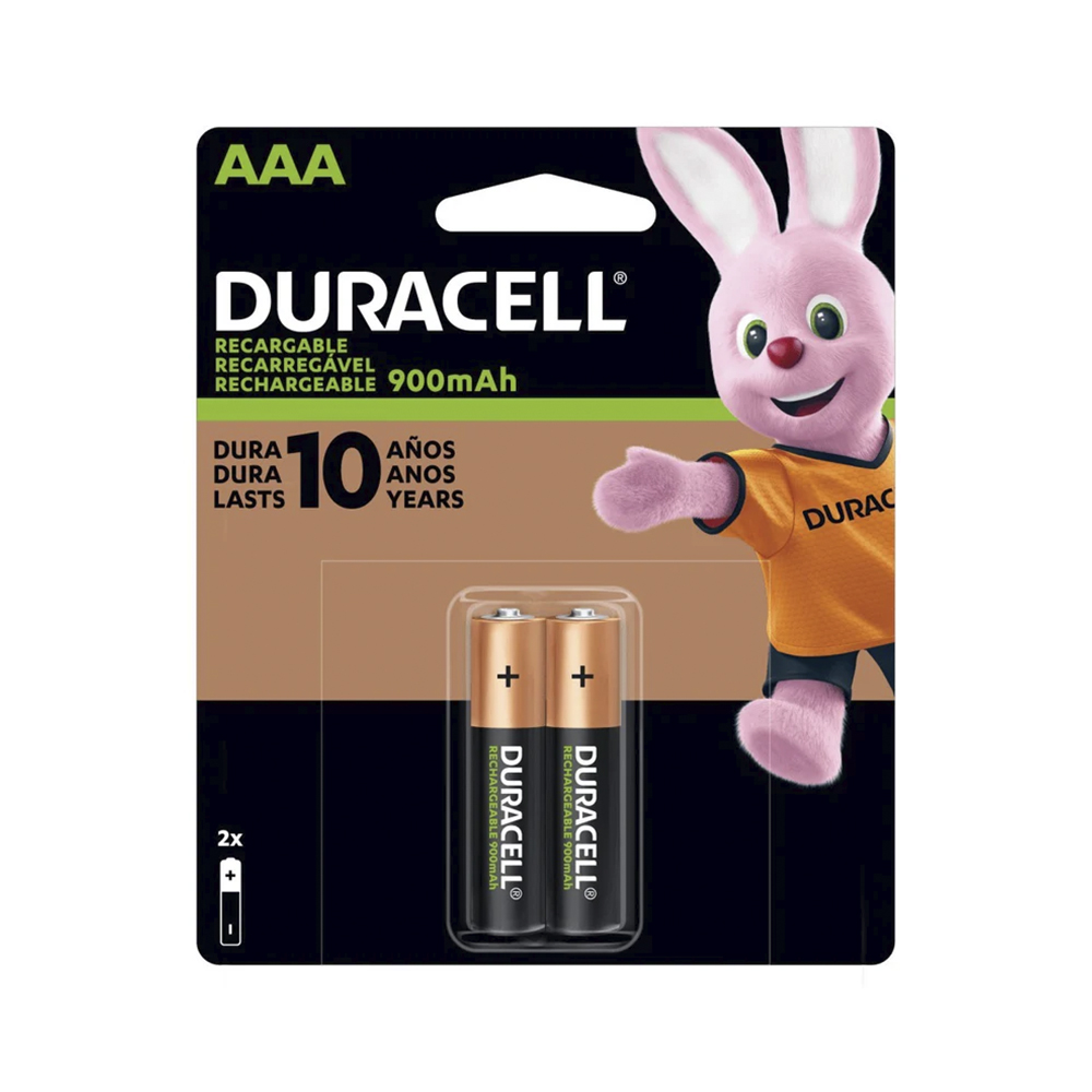 Pila Recargable 900 mAh Duracell AAA, Blíster de 2 Unidades 1