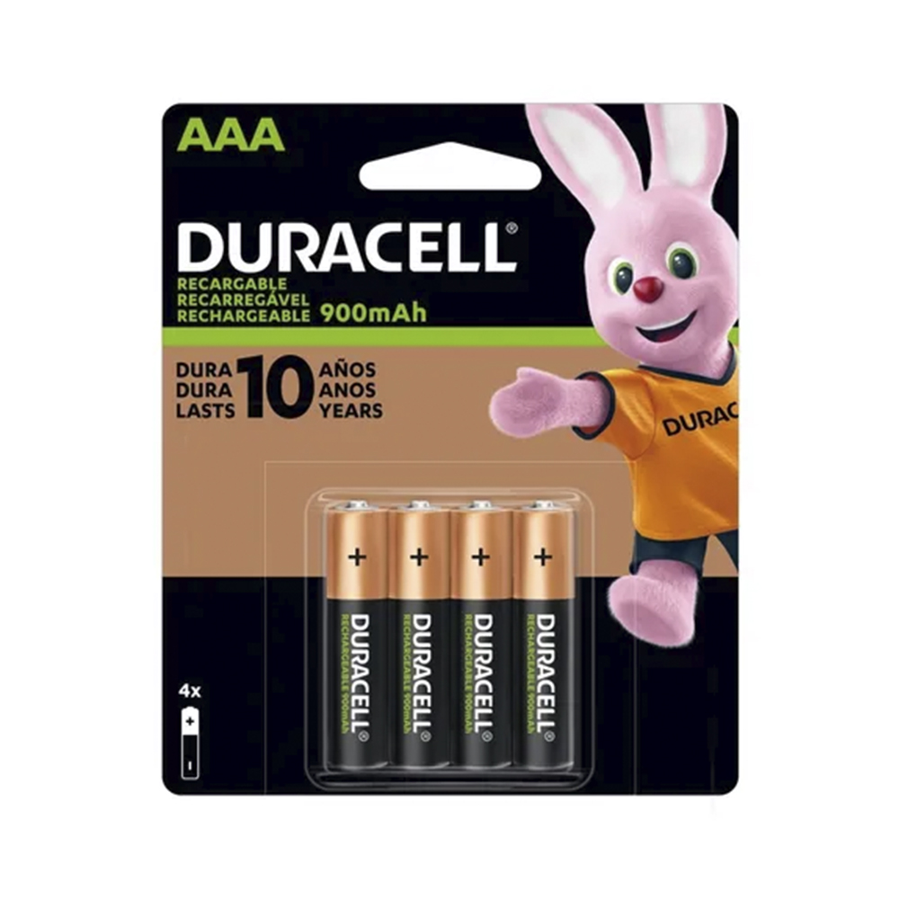 Pila Recargable 900 mAh Duracell AAA, Blíster de 4 Unidades 1