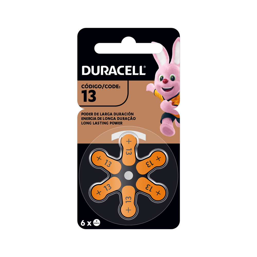 Pilas Auditivas Duracell Tamaño 13, Blíster de 6 Unidades 1