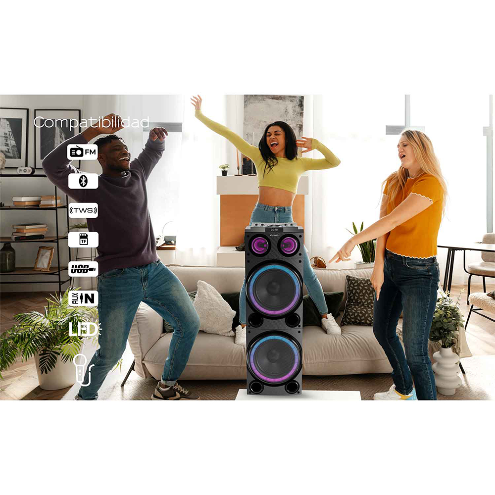 Parlante Karaoke Bluetooth USB 100W TWS AWPOC14 4