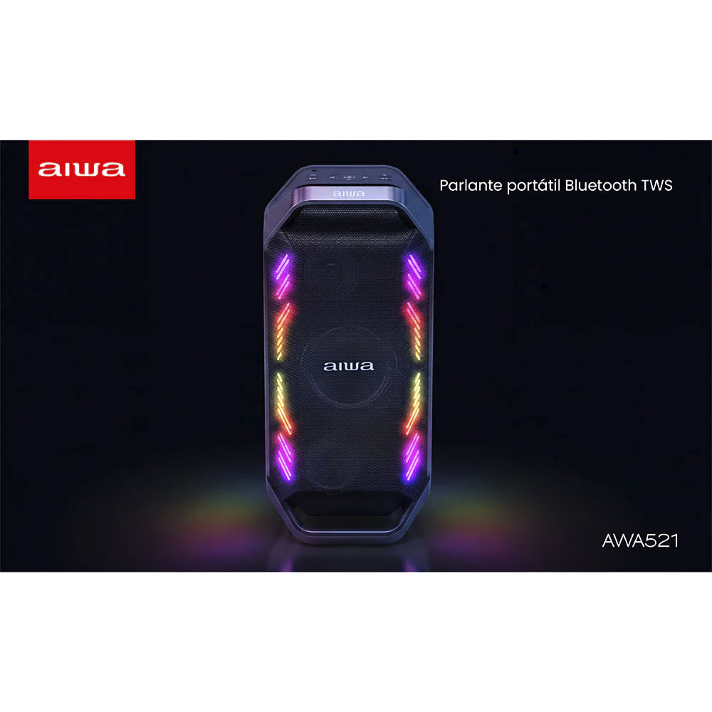 Parlante Portátil Bluetooth Aiwa 90w Con Radio Fm AW-A521 7
