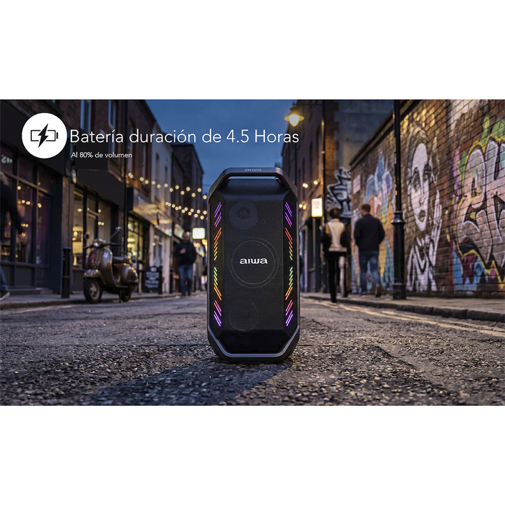 Parlante Portátil Bluetooth Aiwa 90w Con Radio Fm AW-A521 4