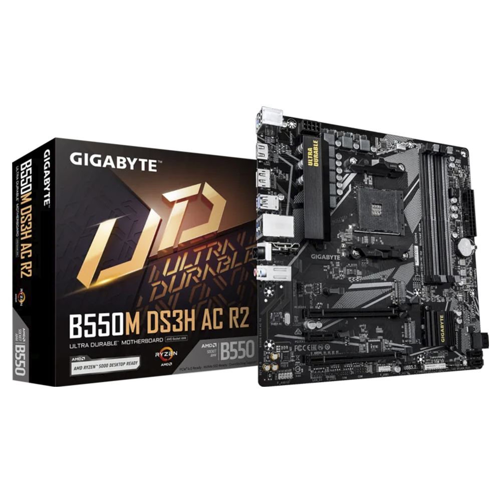 Placa Madre Gigabyte B550M DS3H AC R2, Socket AM4 1