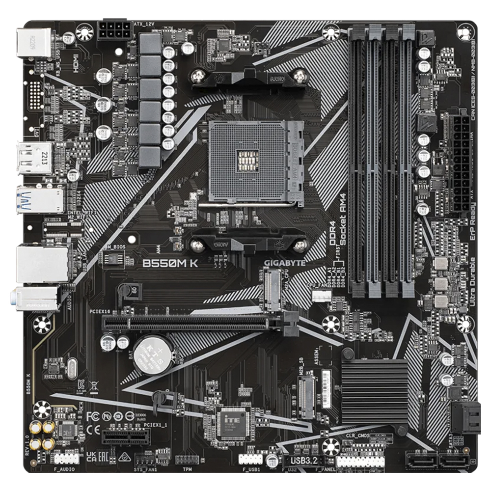 Placa Madre Gigabyte B550M K, Socket AM4 2