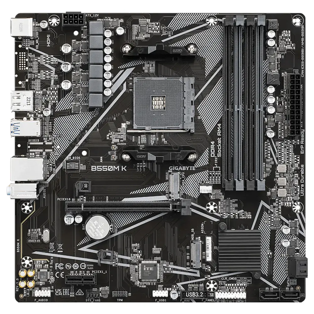 Placa Madre Gigabyte B550M K, Socket AM4 2