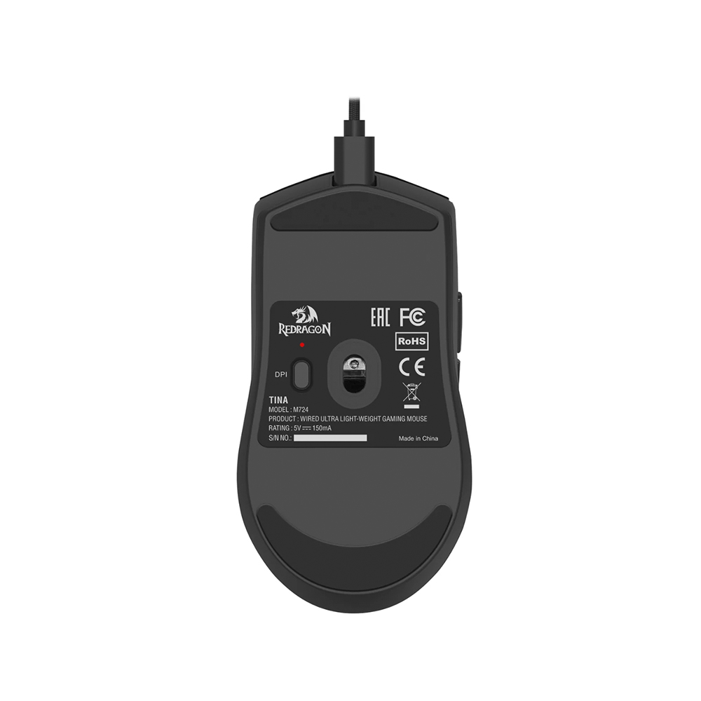 Mouse Gamer Con Cable Redragon King 1K M724, Color Negro 5