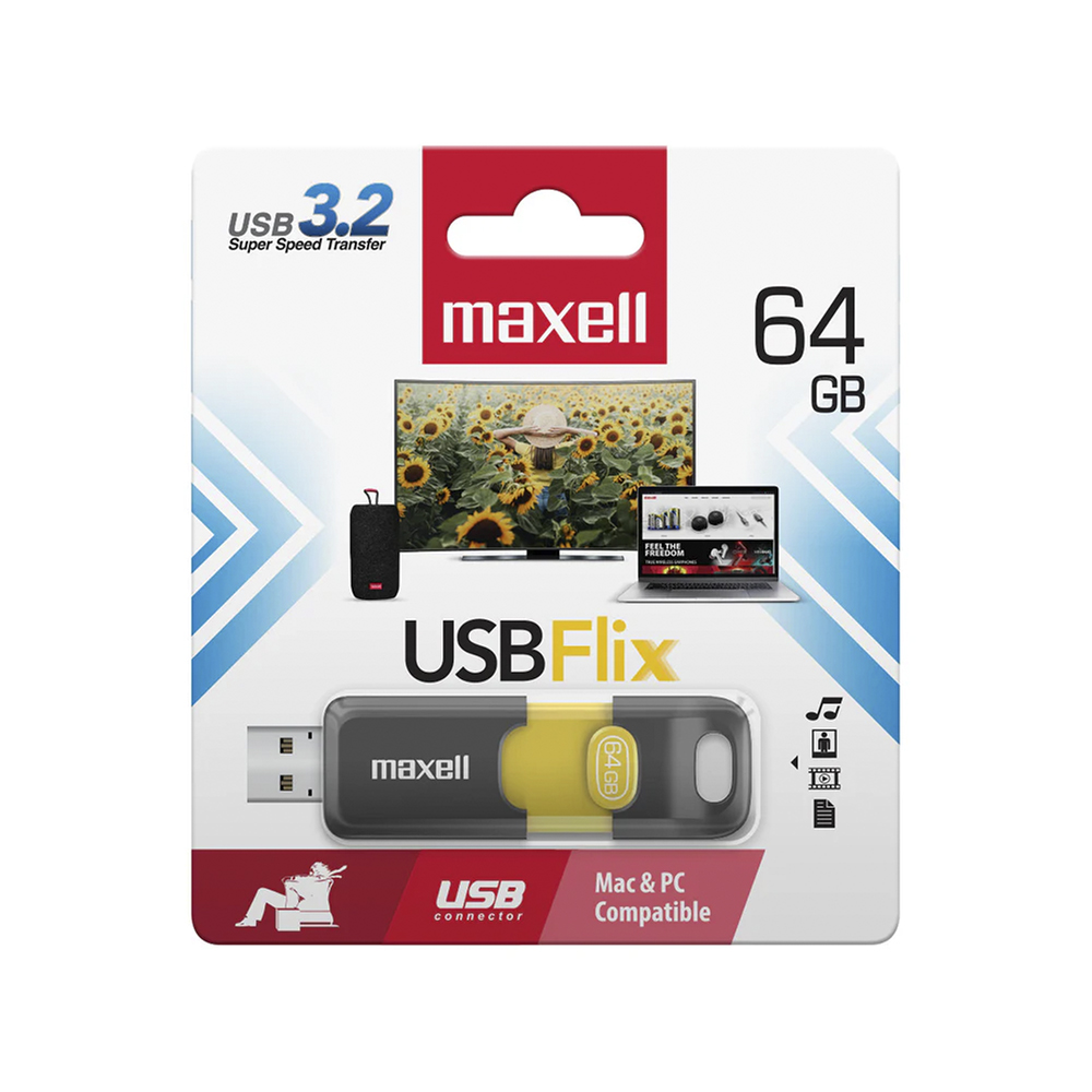 Pendrive Maxell Flix 64GB USB 3.2 3