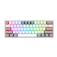 Teclado (ES) Gamer Redragon Fizz Pro RGB, inalámbrico, Switch Rojo, Color Blanco y Gris - Miniatura 1
