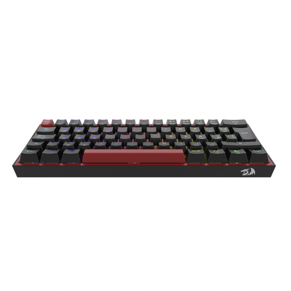 Teclado (ES) Gamer Redragon Fizz Pro RGB, inalámbrico, Switch Rojo, Color Negro 4