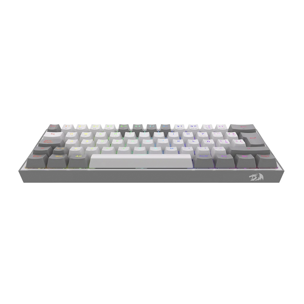 Teclado (ES) Gamer Redragon Fizz Pro RGB, inalámbrico, Switch Rojo, Color Blanco y Gris 3