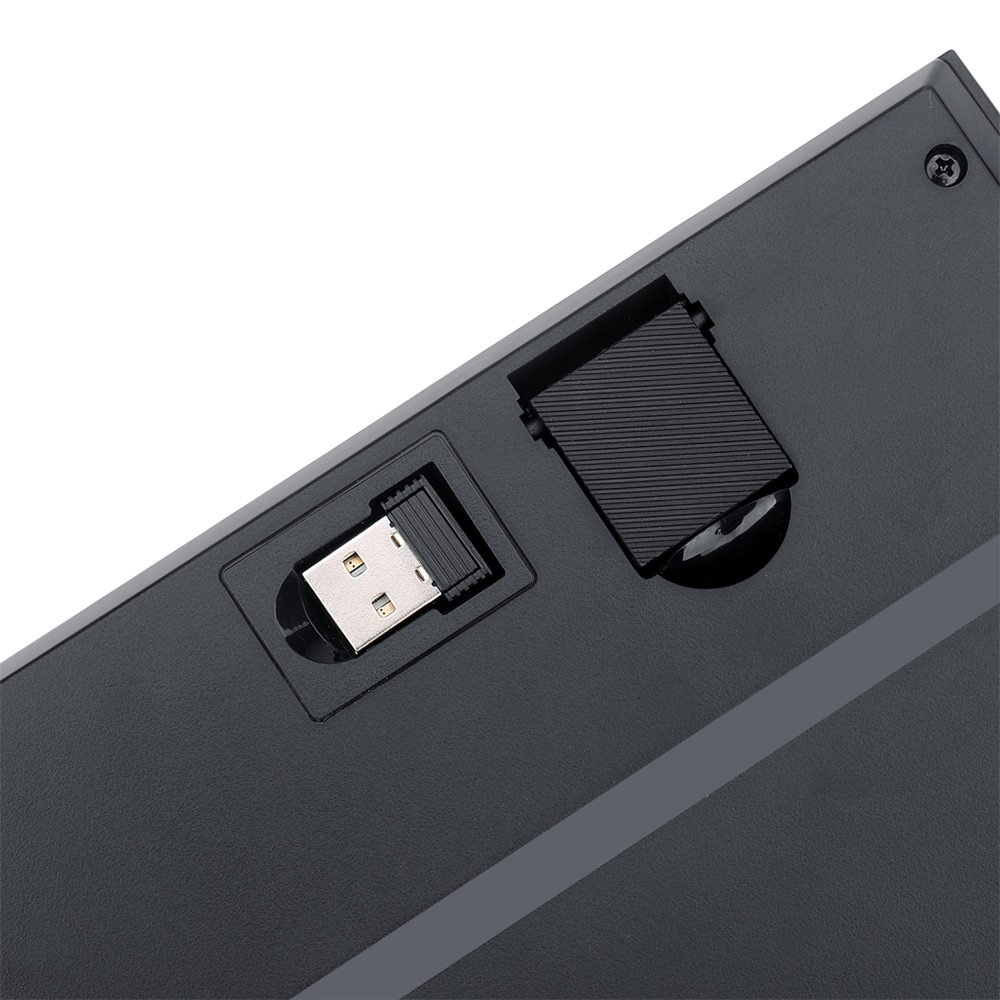 Teclado (ES) Gamer Redragon Horus, inalámbrico, Switch Rojo, Color Negro 5