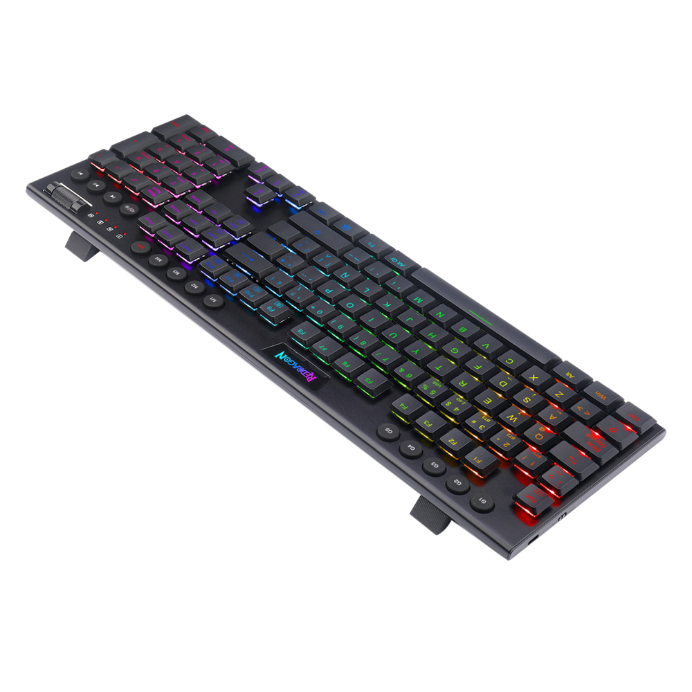 Teclado (ES) Gamer Redragon Horus, inalámbrico, Switch Rojo, Color Negro 3
