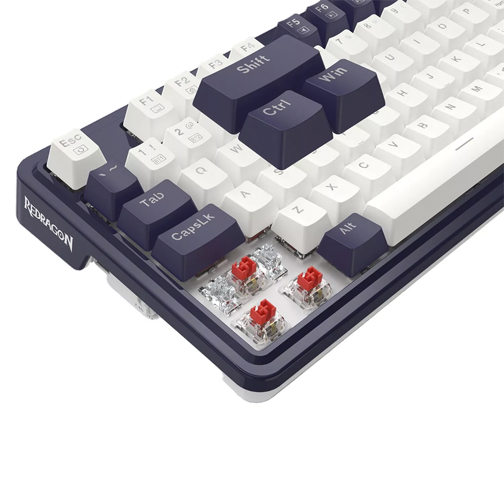 Teclado (EN) Gamer Redragon Ucal Pro K673, inalámbrico, Switch Rojo, Color Negro y Blanco 5