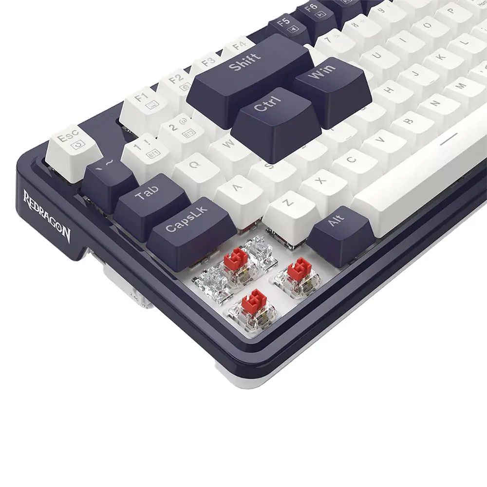 Teclado (EN) Gamer Redragon Ucal Pro K673, inalámbrico, Switch Rojo, Color Negro y Blanco 5