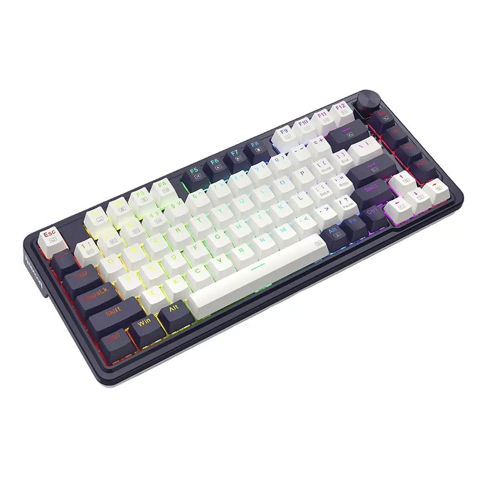 Teclado (EN) Gamer Redragon Ucal Pro K673, inalámbrico, Switch Rojo, Color Negro y Blanco 3