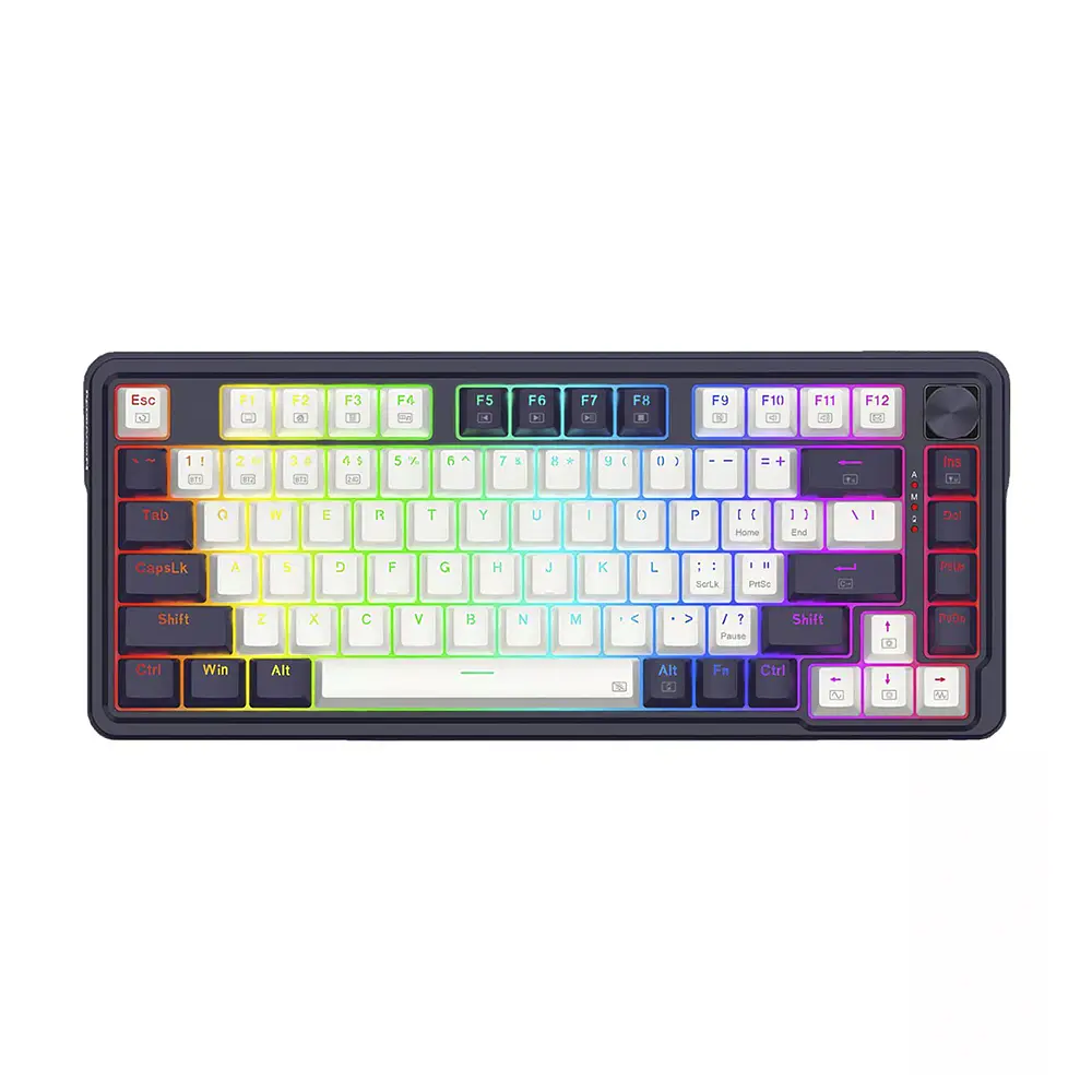 Teclado (EN) Gamer Redragon Ucal Pro K673, inalámbrico, Switch Rojo, Color Negro y Blanco 1