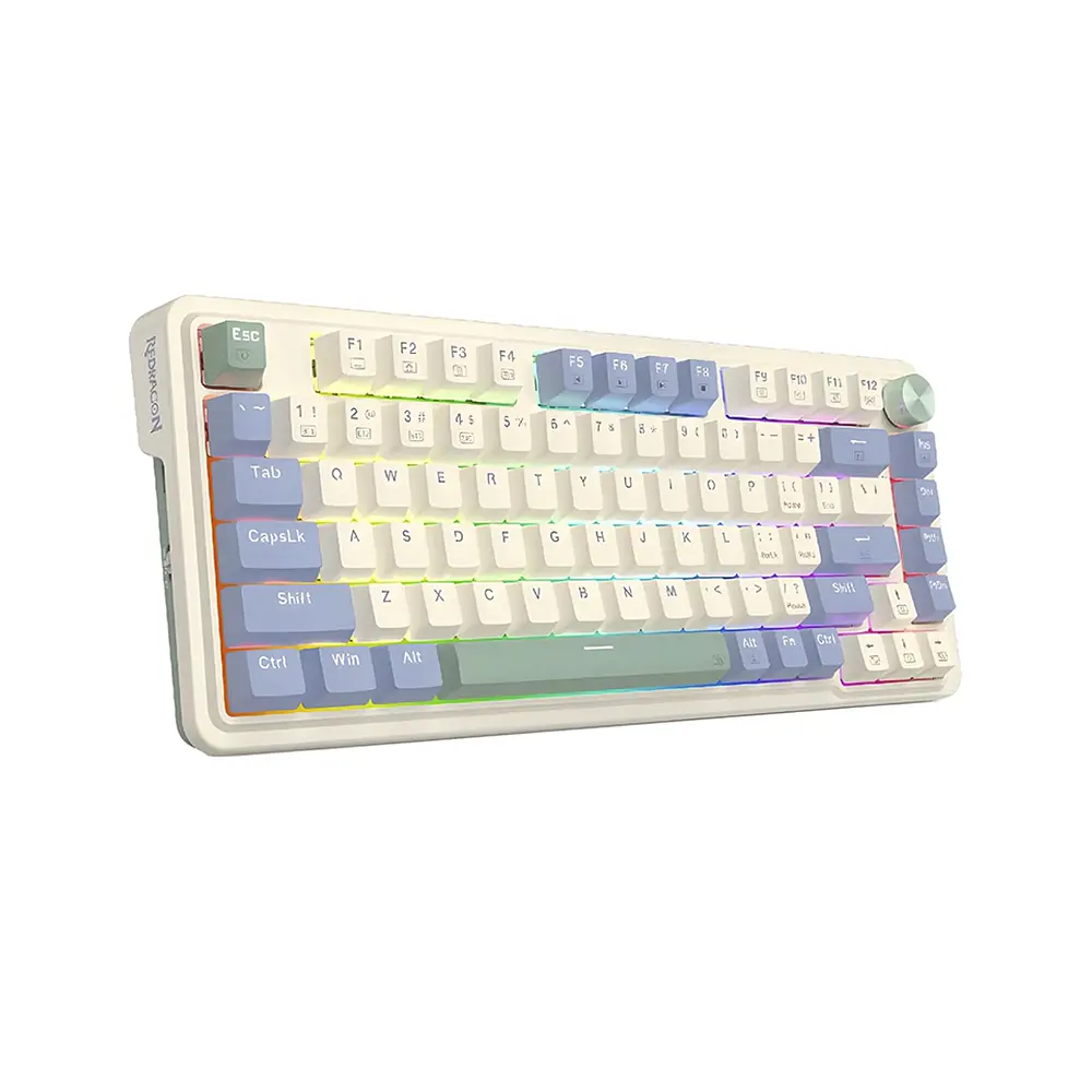 Teclado (ES) Gamer Redragon Ucal Pro K673, inalámbrico, Switch Rojo, Color (Crema, Violeta, Verde) 2