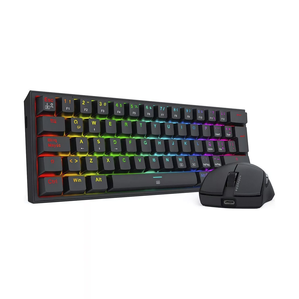 Combo Teclado (ES) + Mouse Redragon S143, Color Negro 2